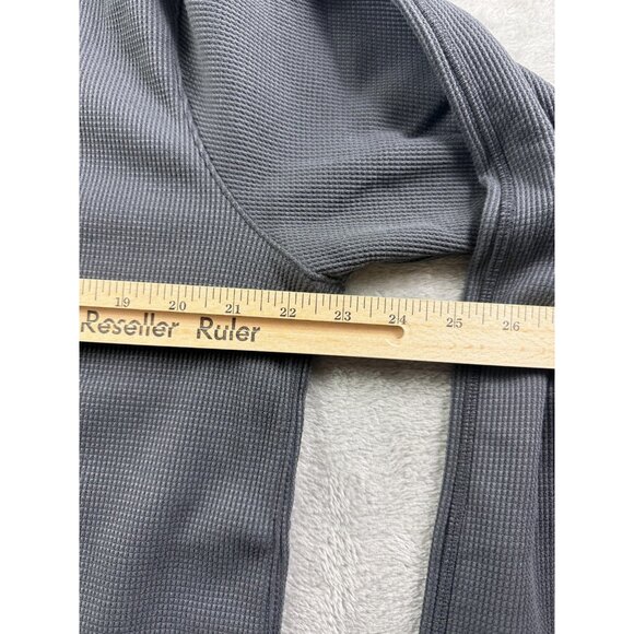 Nike Shirt Mens Medium Gray Long Sleeve Waffle Knit Swoosh Crewneck FJ9547-060 - Picture 12 of 14